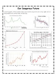 English Worksheet: Our Dangerous Future Graph Activity