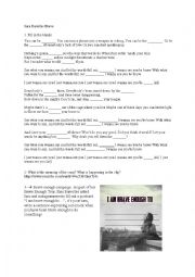 English Worksheet: Brave -Sara Bareilles