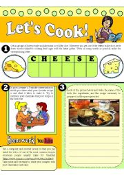 English Worksheet: Lets Cook!
