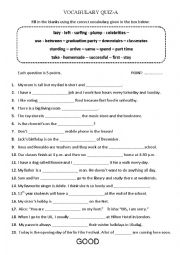 English Worksheet: Vocabulary