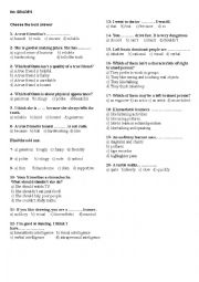 English Worksheet: 8th grade personality worksheet test