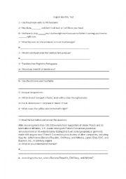English Worksheet: English test compreensive and use of would, should and could.
