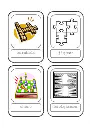 English Worksheet: GAMES  FLASHCARDS (24 CARDS )