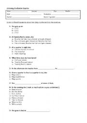 English Worksheet: Daily routine - listening exercise