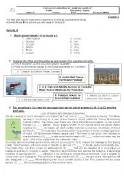 English Worksheet: Test on 