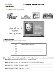 English Worksheet: lesson10 1st form tuisian curriculum