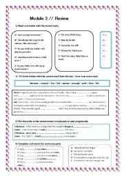 English Worksheet: Review // Module 3