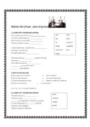 English Worksheet: Rather Be Song