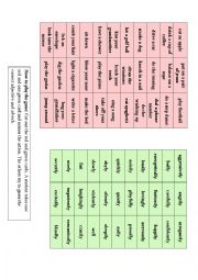 English Worksheet: Adjective / adverb game