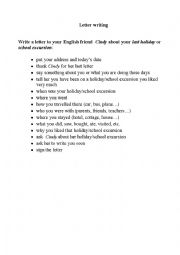 English Worksheet: letter writing