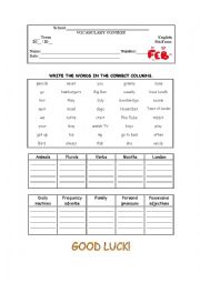 English Worksheet: VOCABULARY CONTEST - February