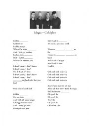 English Worksheet: Magic - Coldplay