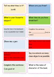 English Worksheet: Speaking