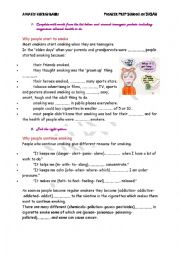 English Worksheet: SMOKING