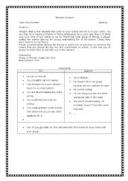 English Worksheet: Role play situations about discrimination