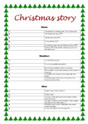 English Worksheet: Write a Christmas story