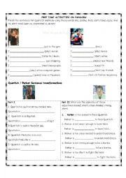 English Worksheet: PET Grammar Exercises with an Avatar Theme 1