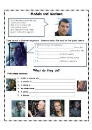 English Worksheet: PET Grammar Exercises with an Avatar Theme 2