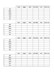 English Worksheet: CAN, ability, BATTLESHIPS