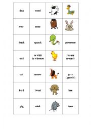English Worksheet: Sounds of the animals