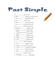 English Worksheet: past simple