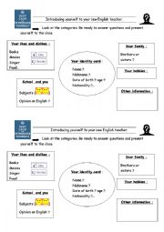 English Worksheet: introduce yourself