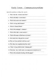 English Worksheet: Fawlty Towers