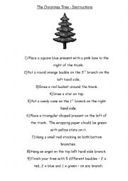 CHRISTMAS TREE INSTRUCTIONS