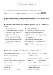 English Worksheet: 