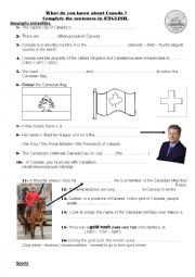 English Worksheet: canada