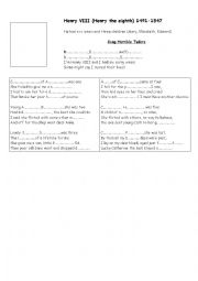 English Worksheet: Terrible Tudors Henry VIII