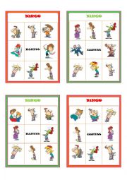 English Worksheet: Illnesses Bingo Boards Part 1 of 3