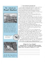 English Worksheet: pearl harbour
