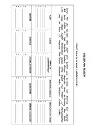 English Worksheet: Vocabulary Review 3