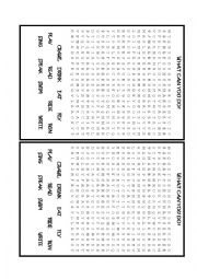 English Worksheet: Abilities Word Search