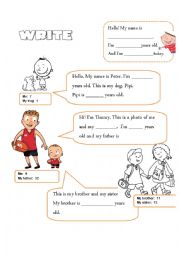 English Worksheet: Age_family members