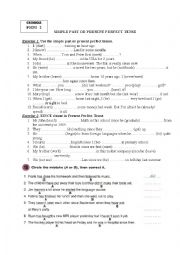 English Worksheet: THE PRESENT PERFECT TENSE 1