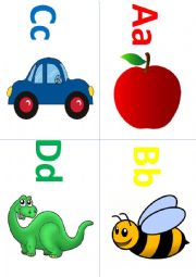English Worksheet: ABCD colour flashcards 