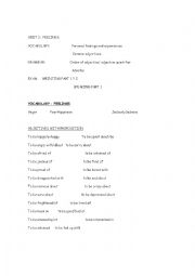 English Worksheet: unit 3 PET