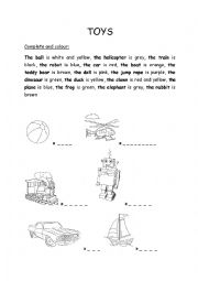 English Worksheet: Toys