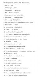 English Worksheet: Articles