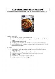 English Worksheet: THE AUSTRALIAN STEW