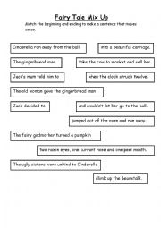 English Worksheet: Fairy Tale Match