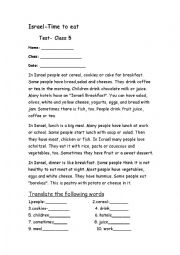 English Worksheet: meals 