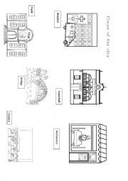 English Worksheet: places of city