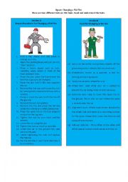 English Worksheet: Information Gap Task 6/8: jigsaw