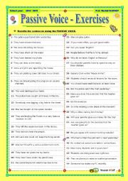 English Worksheet: Passive Voice: Exercises