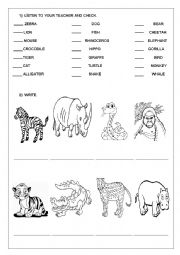English Worksheet: Wild animals