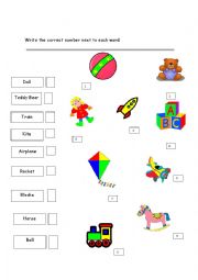 English Worksheet: Toys