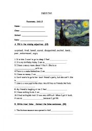 English Worksheet: art